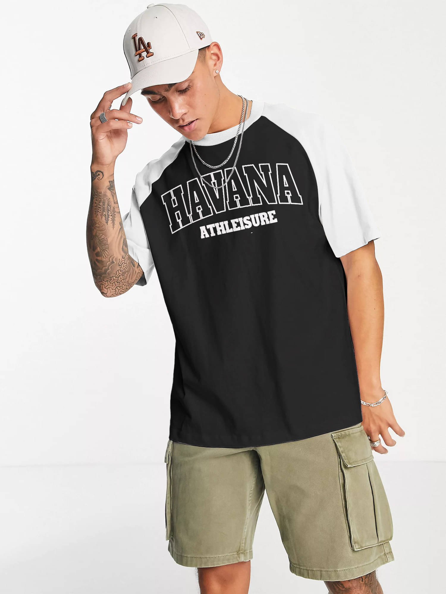     			JUMP CUTS Men Cotton Blend Oversized Fit Printed T-Shirt ( Multicolor )