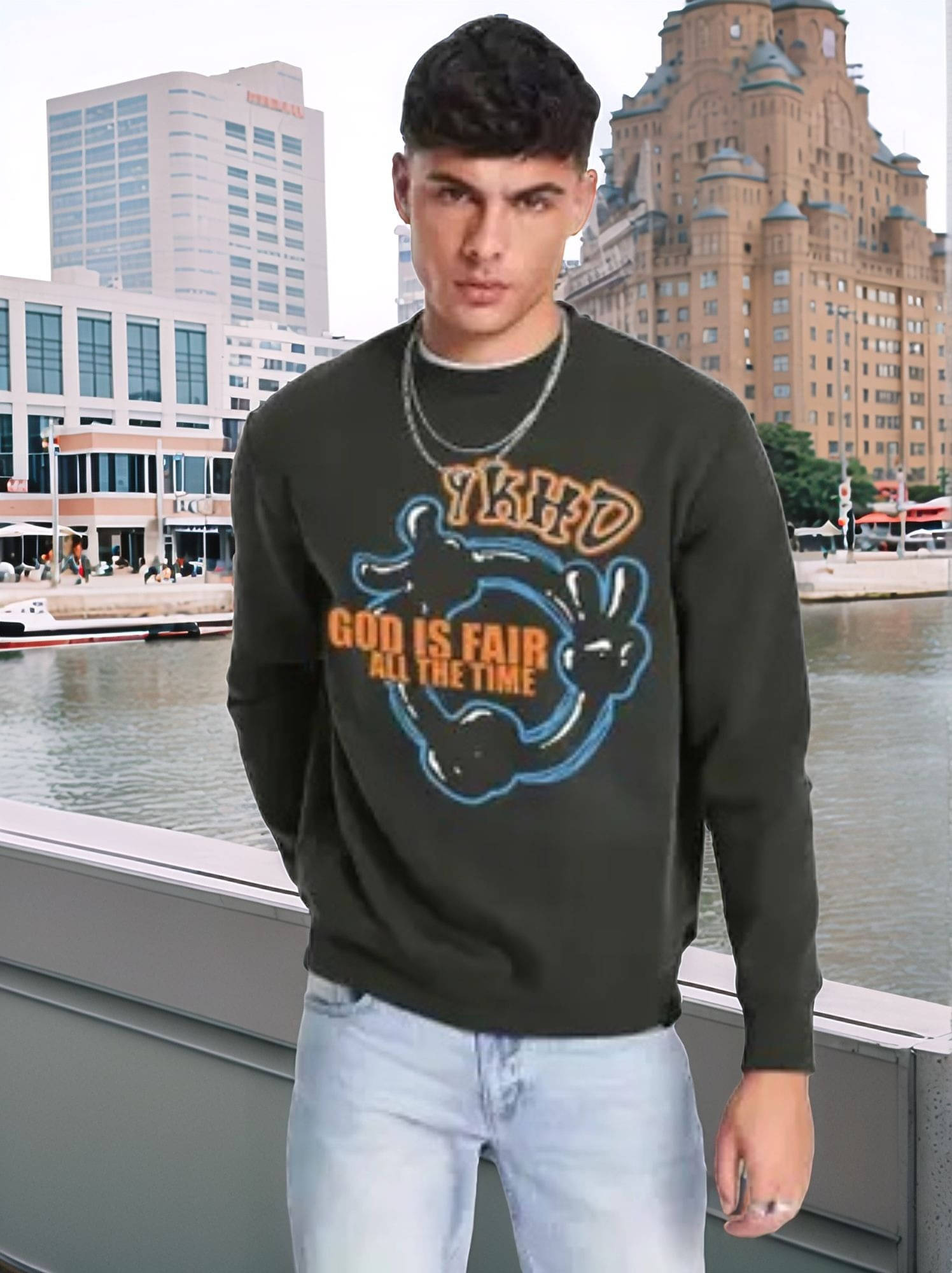 JUMP CUTS Men Cotton Blend Slim Fit Printed T-Shirt ( Multicolor ) JUMP CUTS Men Cotton Blend Slim Fit Printed T-Shirt ( Multicolor )