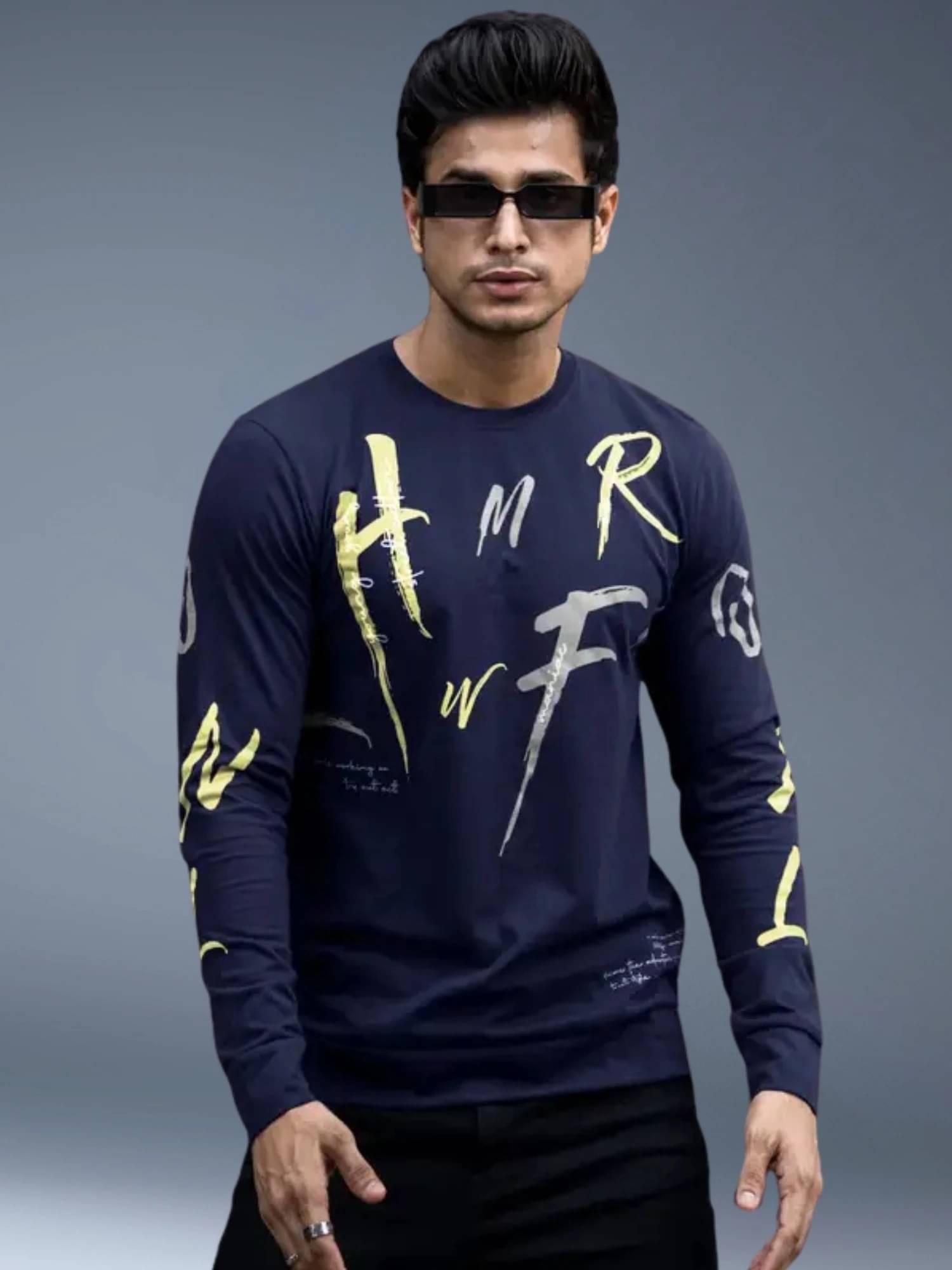     			JUMP CUTS Men Cotton Slim Fit Printed T-Shirt ( Multicolor )