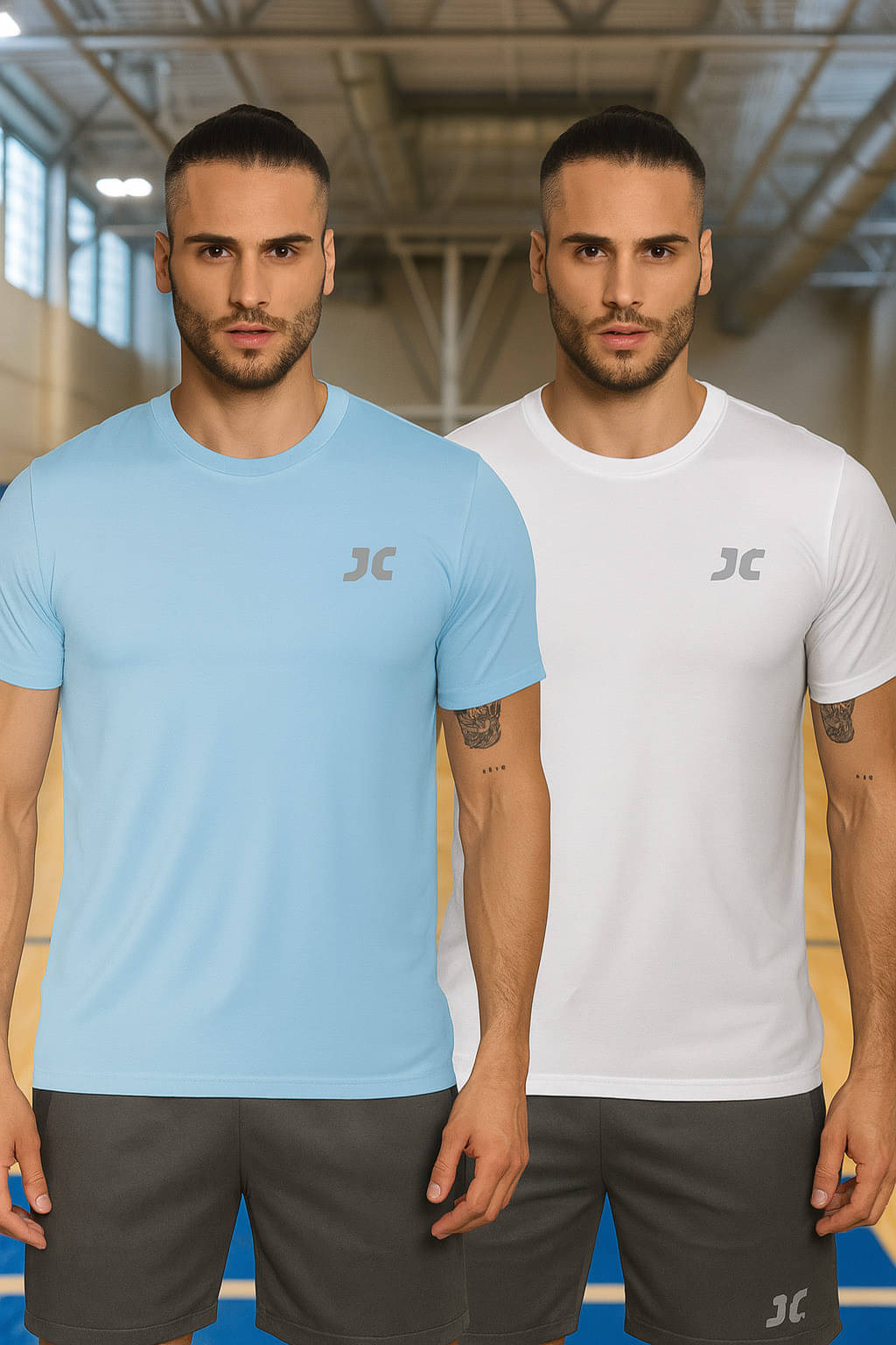 JUMP CUTS Men Polyester Slim Fit Solid T-Shirt ( Multicolor ) JUMP CUTS Men Polyester Slim Fit Solid T-Shirt ( Multicolor )