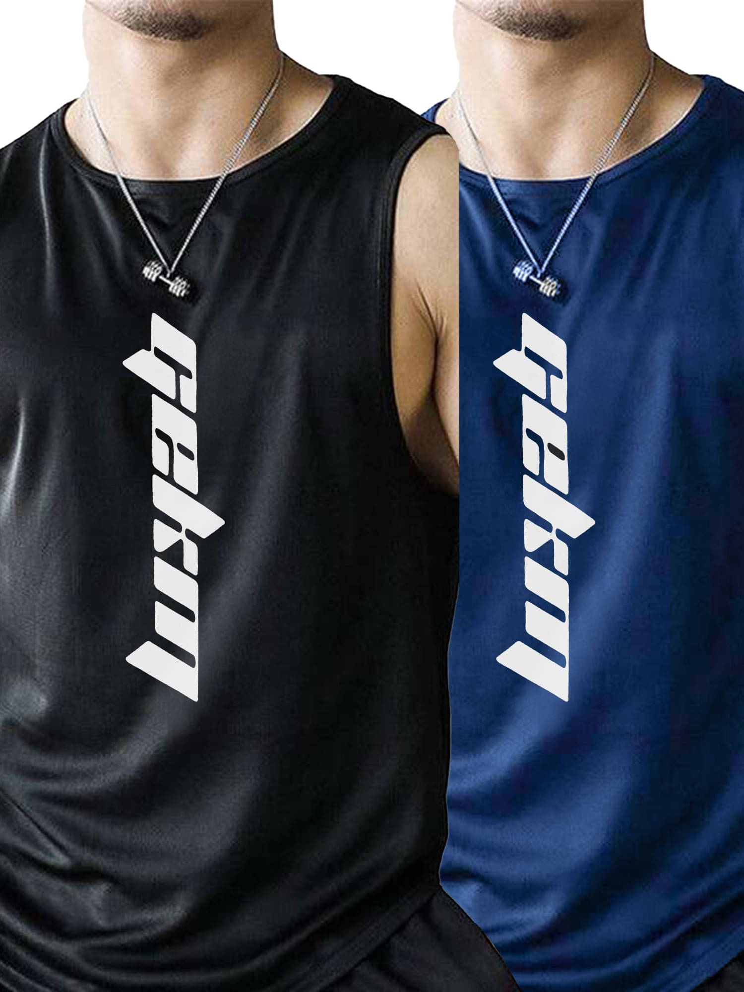     			JUMP CUTS Pack of 2 Polyester Gym Vest For Men ( Multicolor )