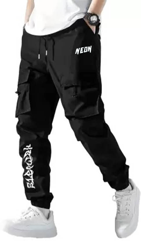     			JUMP CUTS Regular Pleated Men's Cargos - Black ( Pack of 1 )