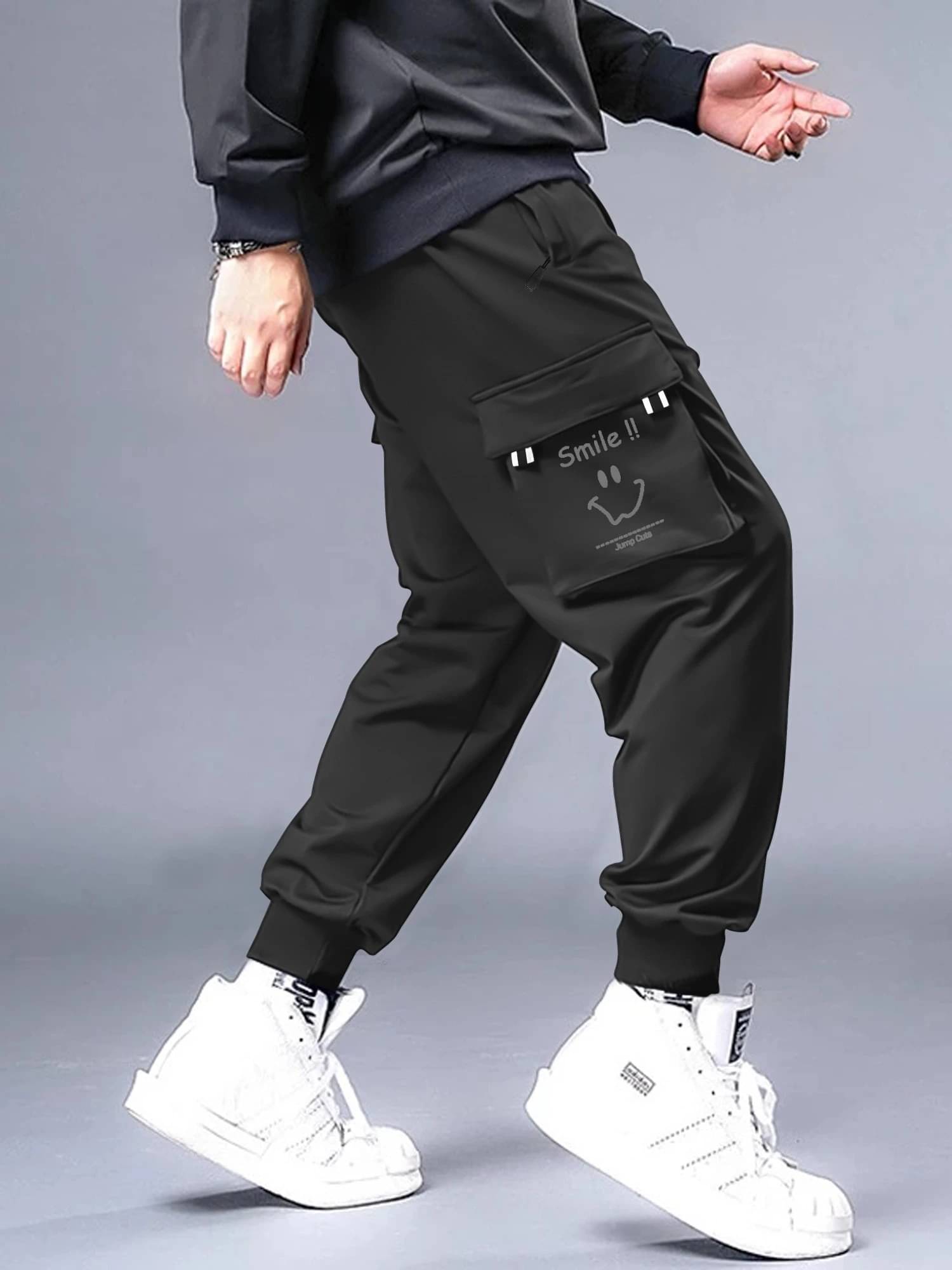     			JUMP CUTS Relax Men's Cargos - Grey ( Pack of 1 )