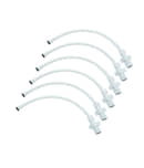 LuvBath Fitting 12-Inch Heavy PTMT Connection Pipe | White | Leakproof Hose Pipe for Hot & Cold Mixer Faucets | Suitable for Toilet, Basin, Sink, Geyser & Flush Tanks | Pack of 6, 12 inch