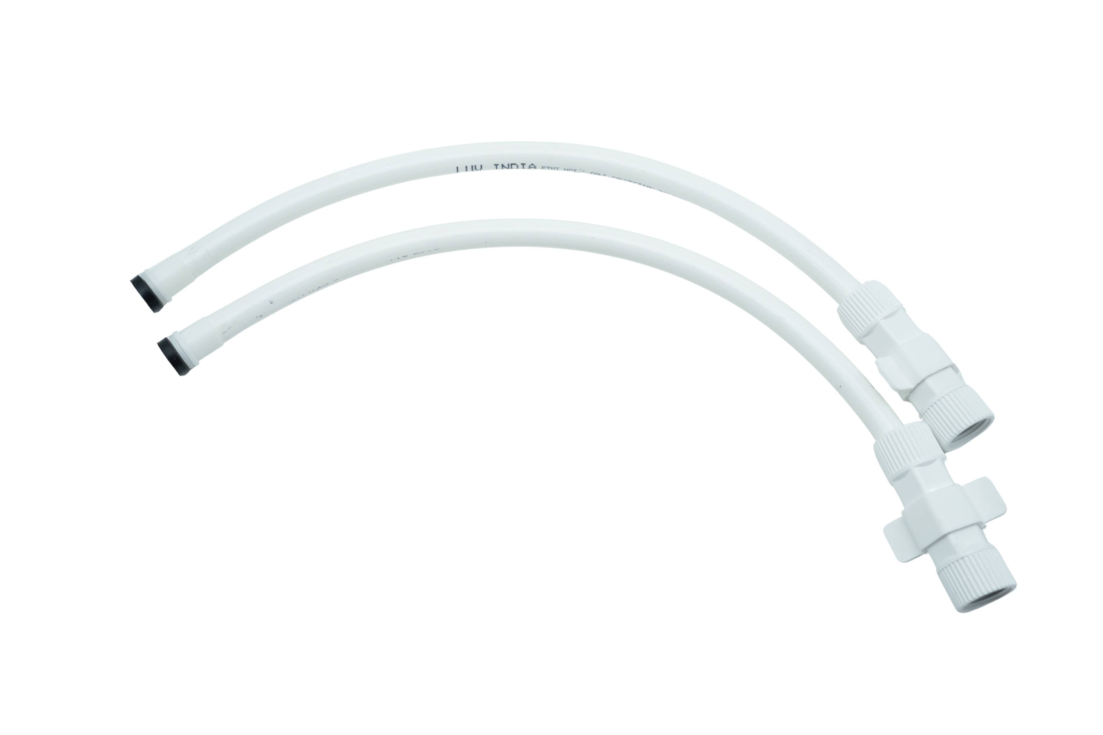     			LuvBath Fitting 24-Inch Heavy PTMT Connection Pipe | White | Leakproof Hose Pipe for Hot & Cold Mixer Faucets | Suitable for Toilet, Basin, Sink, Geyser & Flush Tanks | Pack of 2, 24 inch