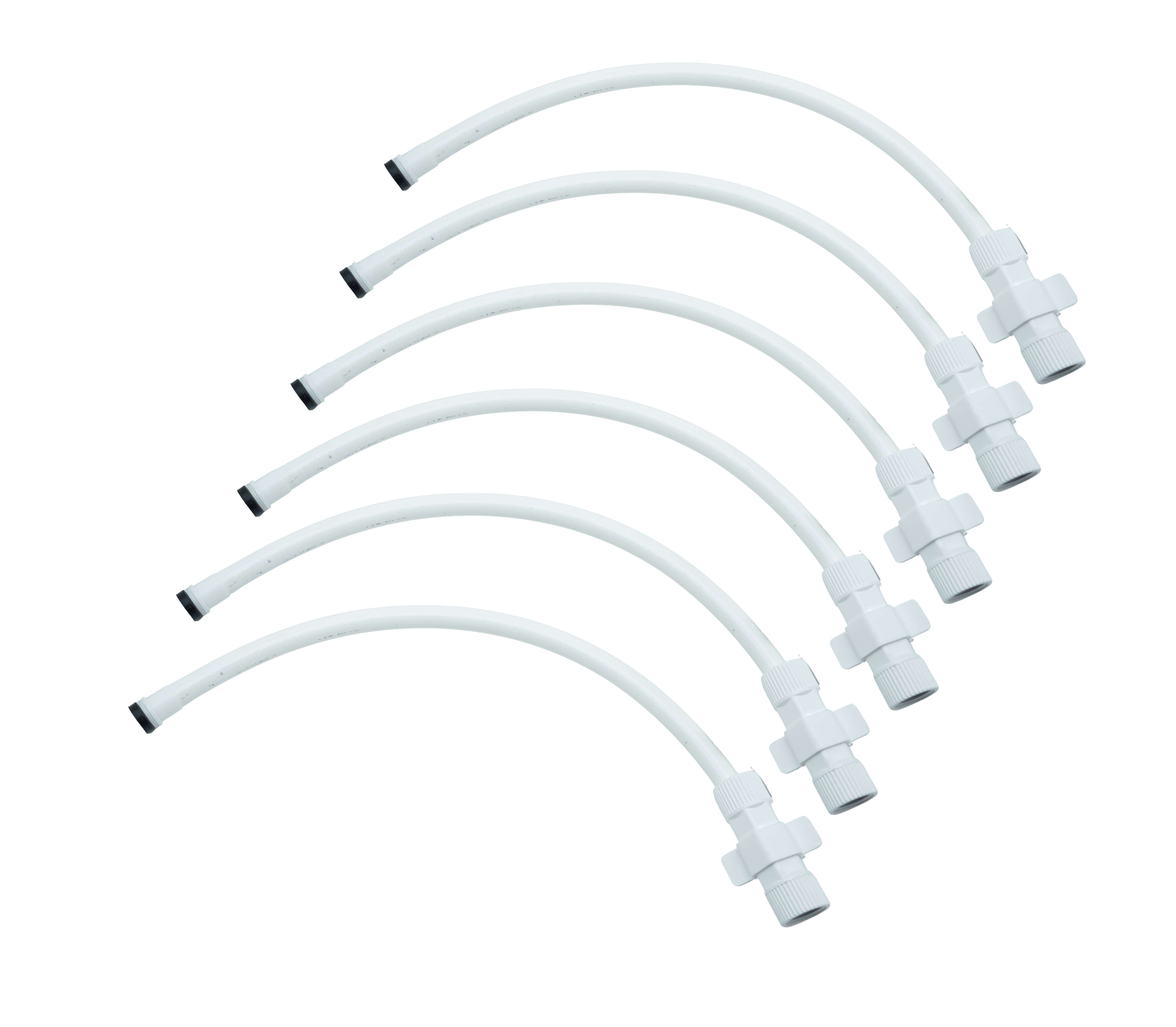     			LuvBath Fitting 60-Inch Heavy PTMT Connection Pipe | White | Leakproof Hose Pipe for Hot & Cold Mixer Faucets | Suitable for Toilet, Basin, Sink, Geyser & Flush Tanks | Pack of 6, 60 inch