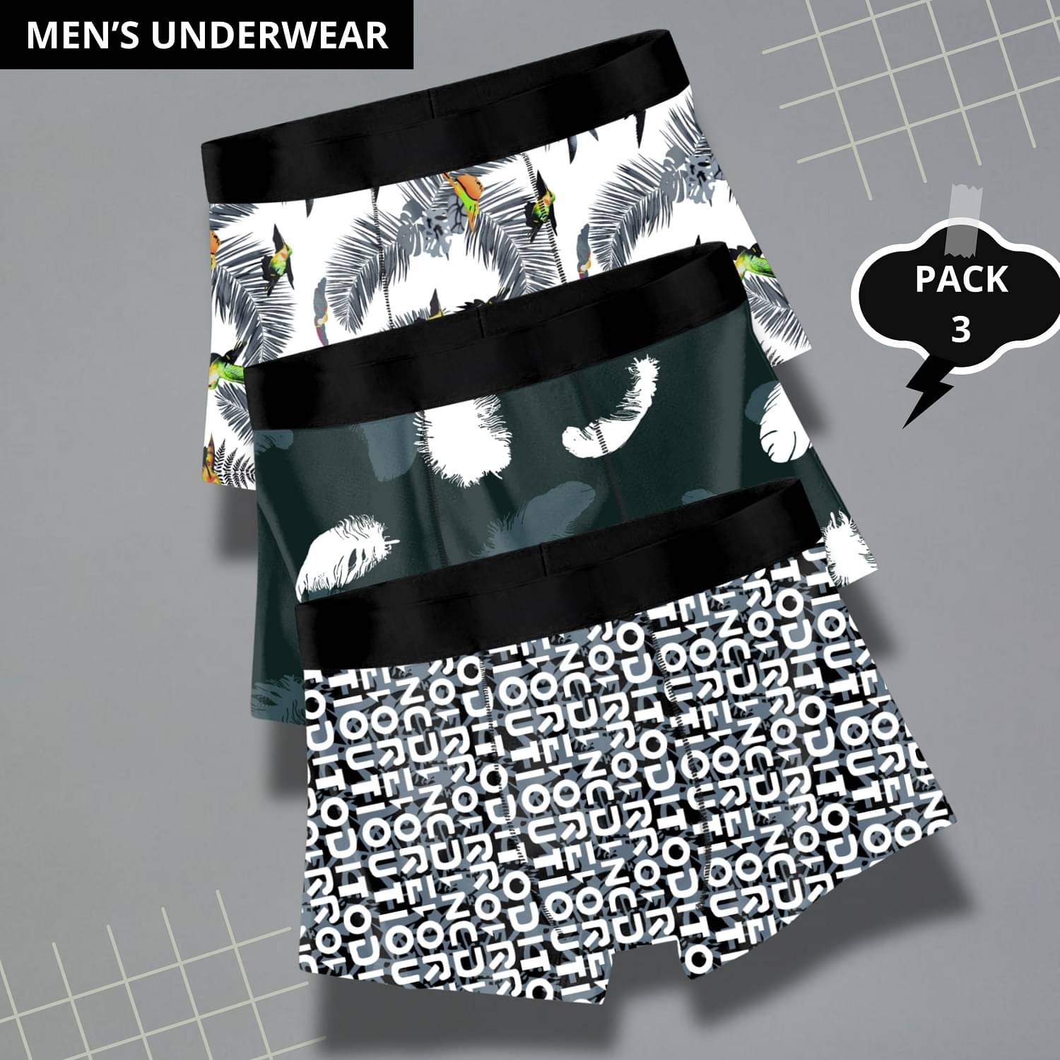 PaheliRani Pack of 3 Nylon Trunks For Men's ( Multicolor5 ) PaheliRani Pack of 3 Nylon Trunks For Men's ( Multicolor5 )
