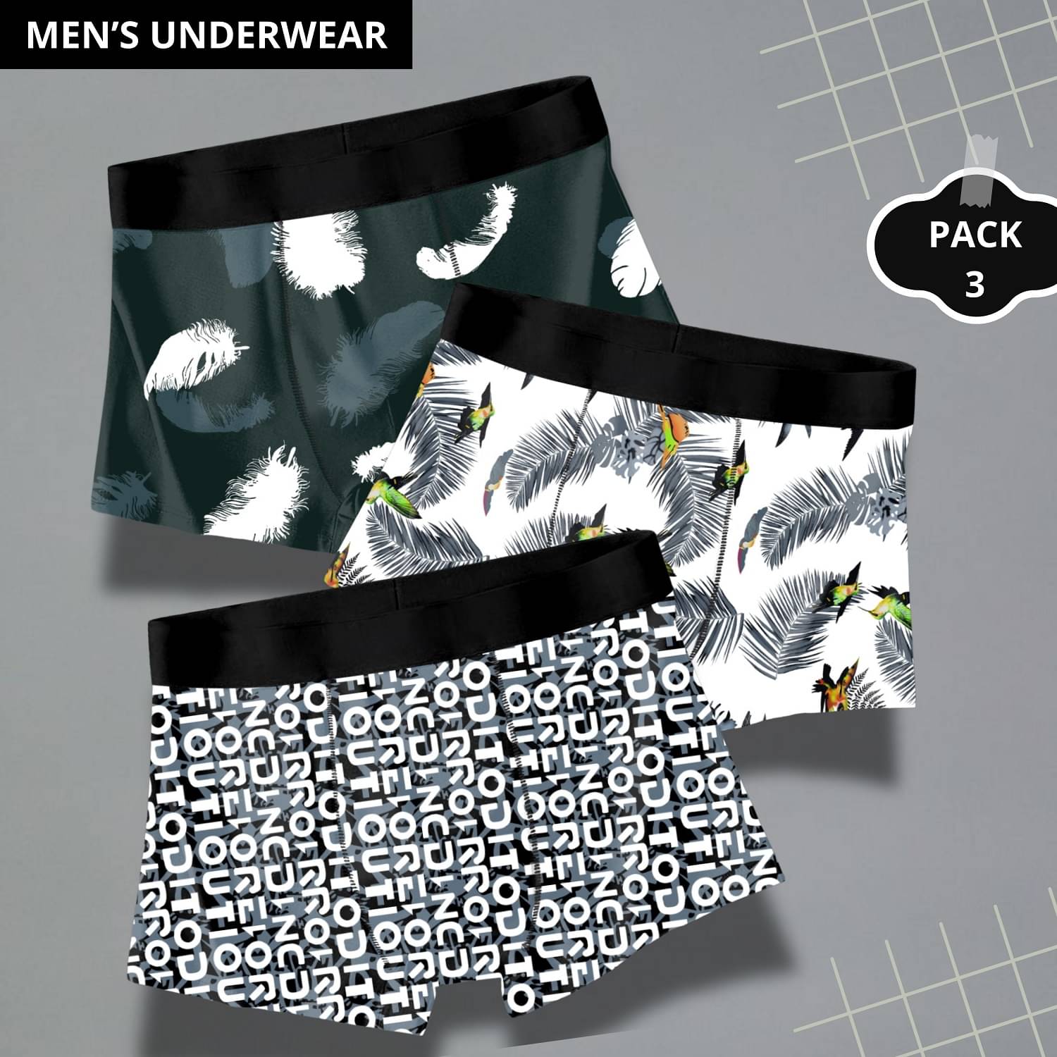 PaheliRani Pack of 3 Nylon Trunks For Men's ( Multicolor5 ) PaheliRani Pack of 3 Nylon Trunks For Men's ( Multicolor5 )