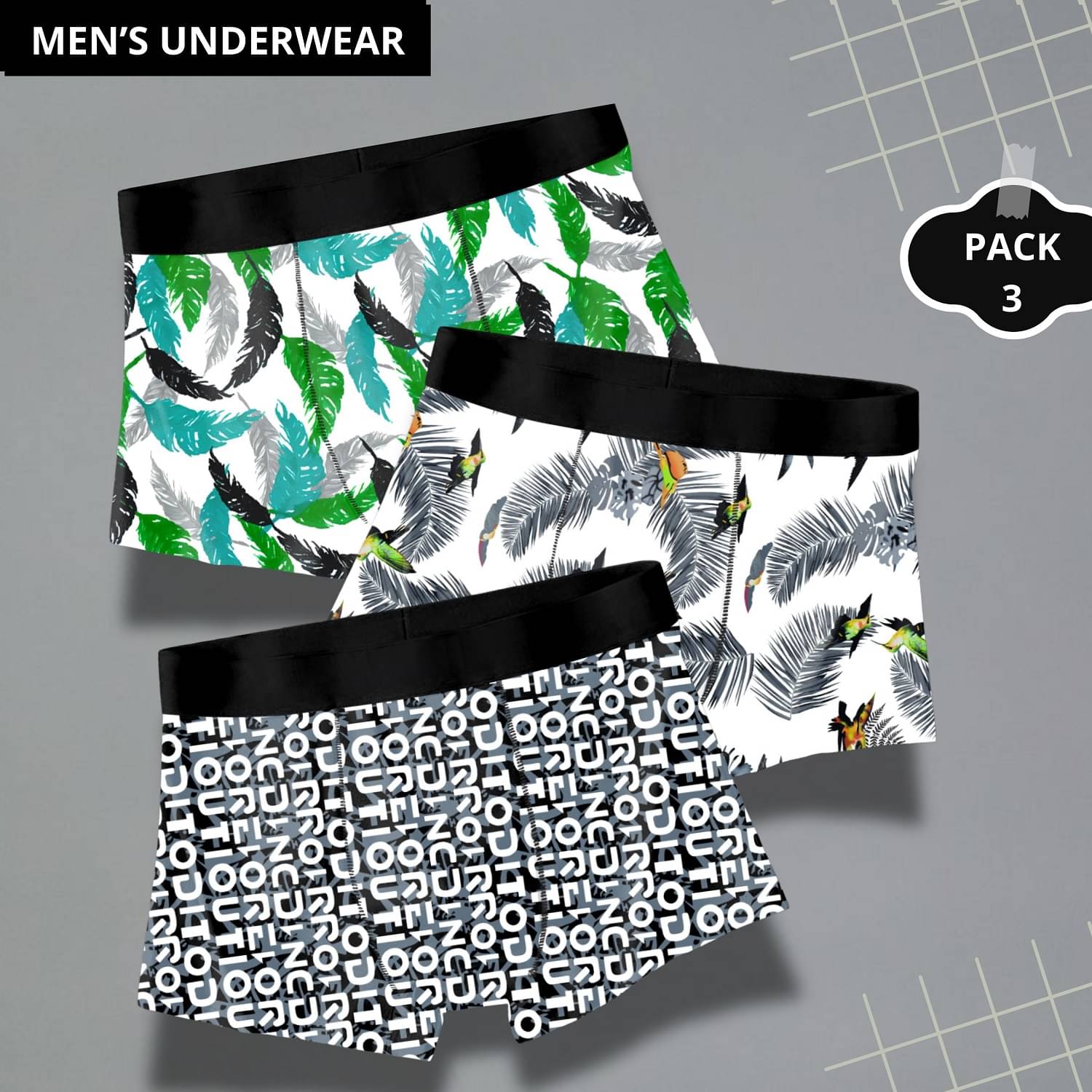 PaheliRani Pack of 3 Nylon Trunks For Men's ( Multicolor3 ) PaheliRani Pack of 3 Nylon Trunks For Men's ( Multicolor3 )