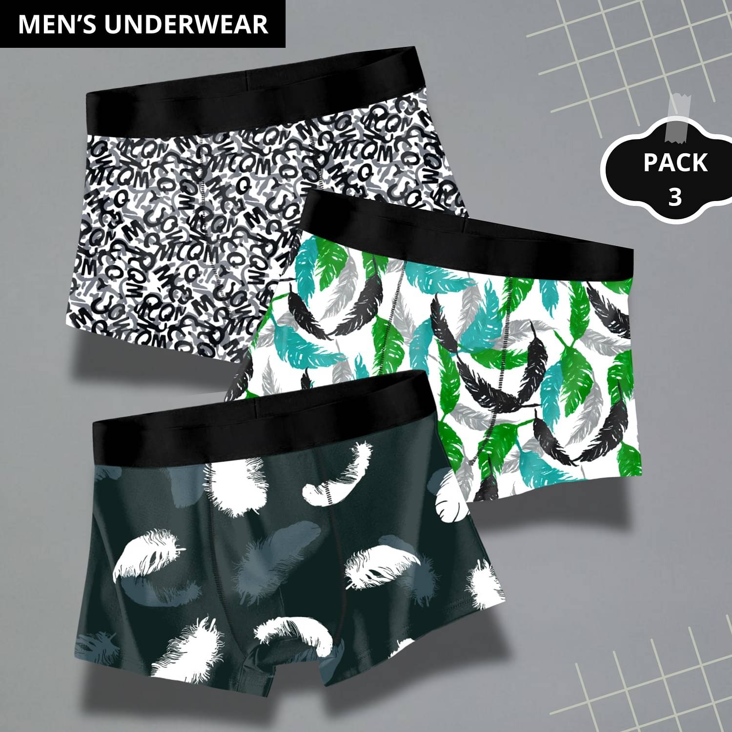 PaheliRani Pack of 3 Nylon Trunks For Men's ( Multicolor4 ) PaheliRani Pack of 3 Nylon Trunks For Men's ( Multicolor4 )