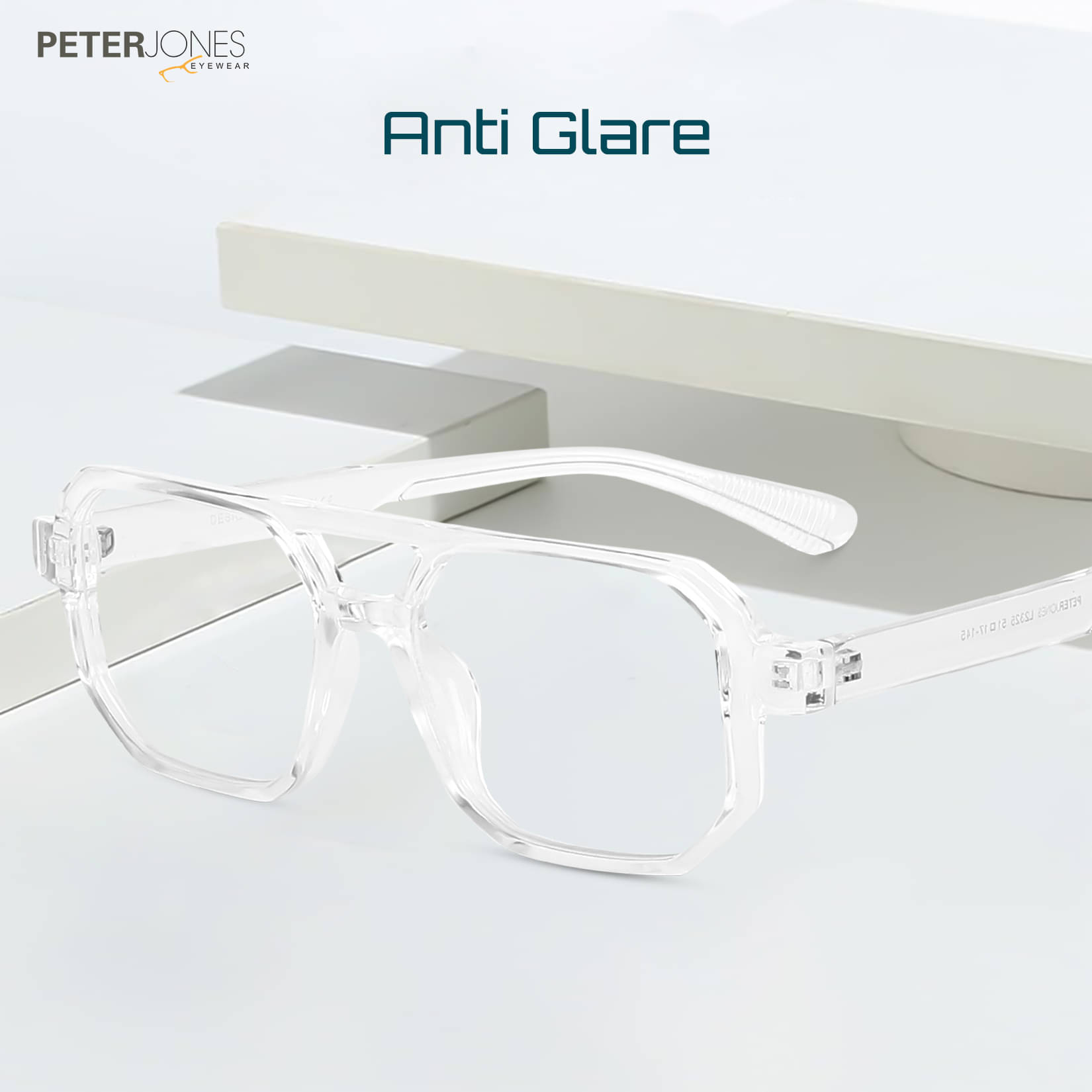     			Peter Jones Clear Full Rim Square Computer Glasses ( Pack of 1 )