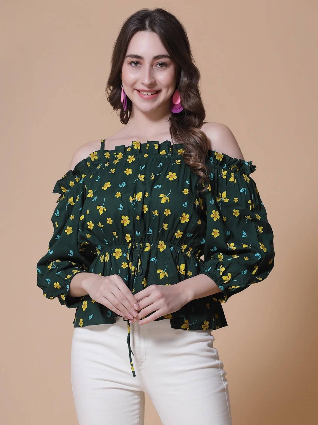 SEVEN FLOWER Women's Viscose Rayon Regular Top ( Navy Blue ) SEVEN FLOWER Women's Viscose Rayon Regular Top ( Navy Blue )