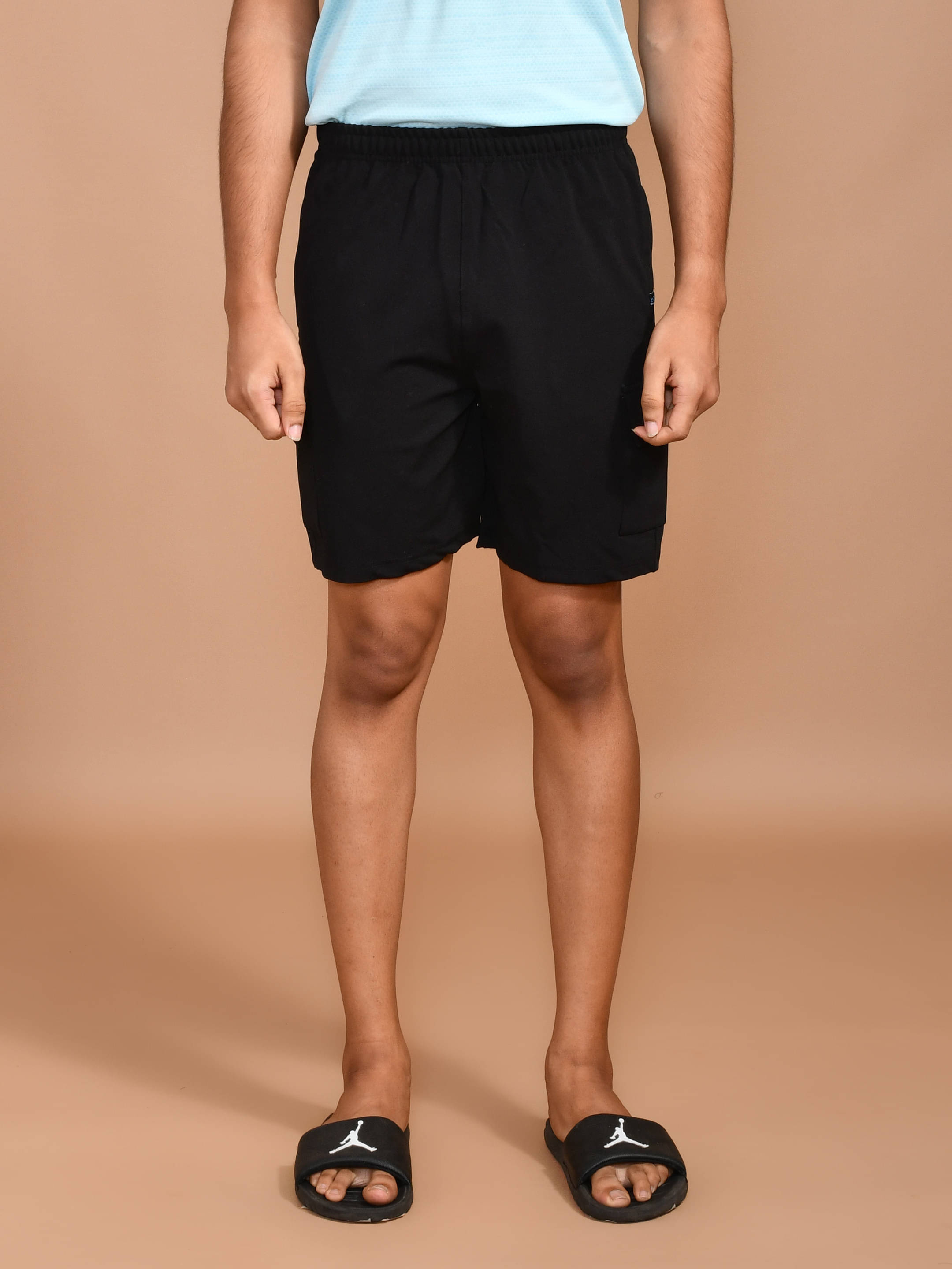     			SKYKNIT Black Polyester Men's Shorts ( Pack of 1 )
