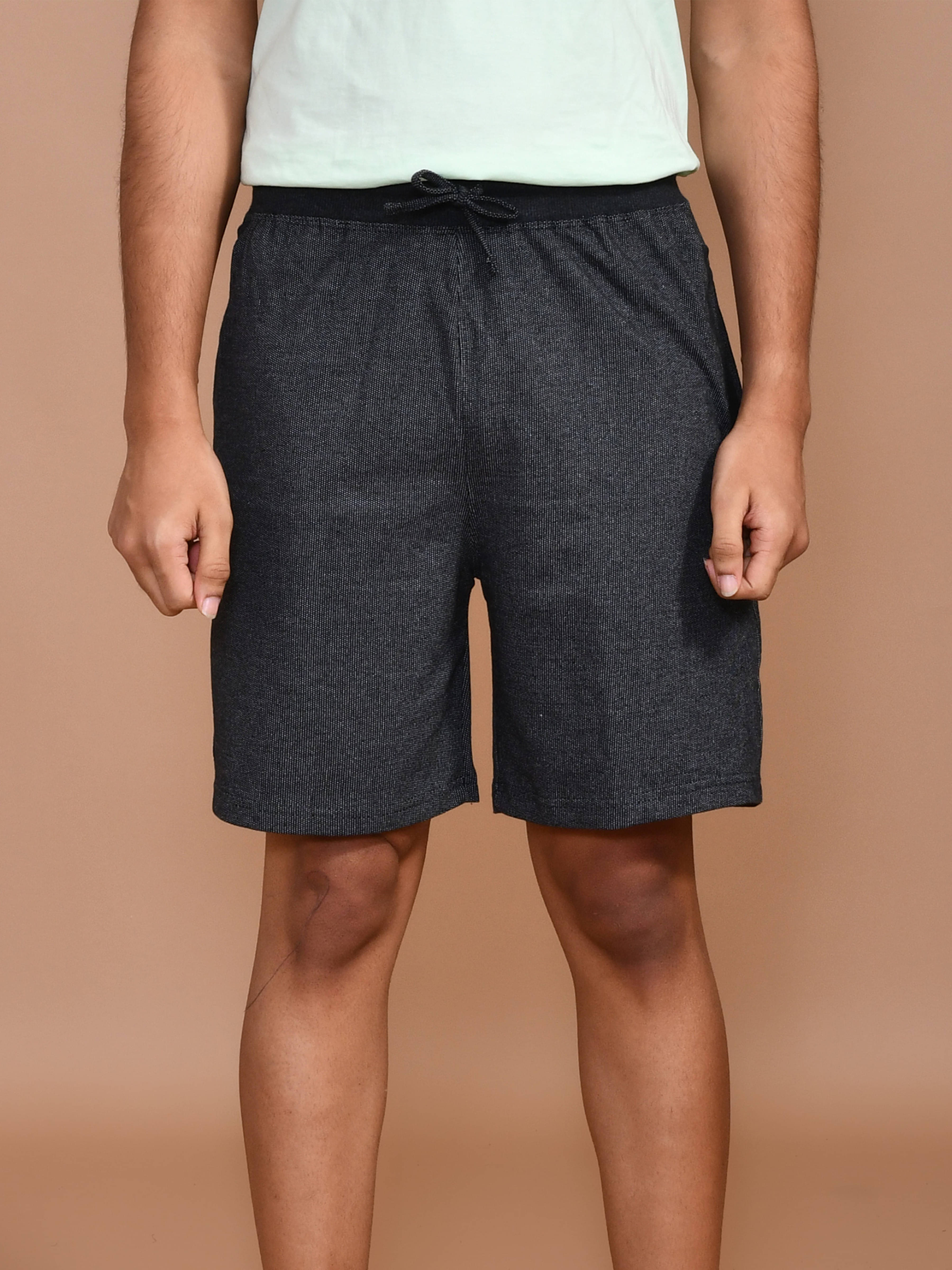     			SKYKNIT Black Polyester Men's Shorts ( Pack of 1 )