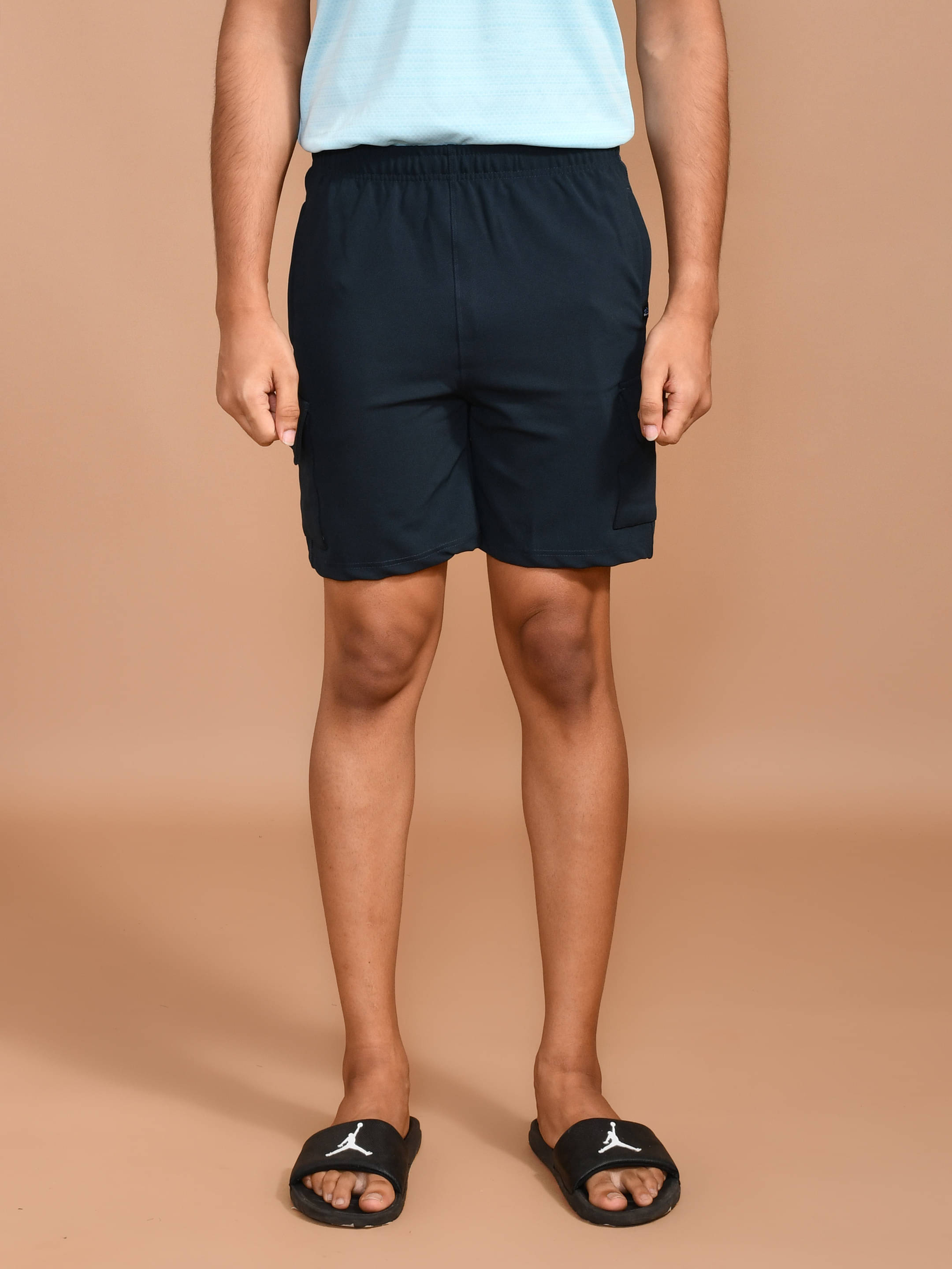     			SKYKNIT Dark Blue Polyester Men's Shorts ( Pack of 1 )