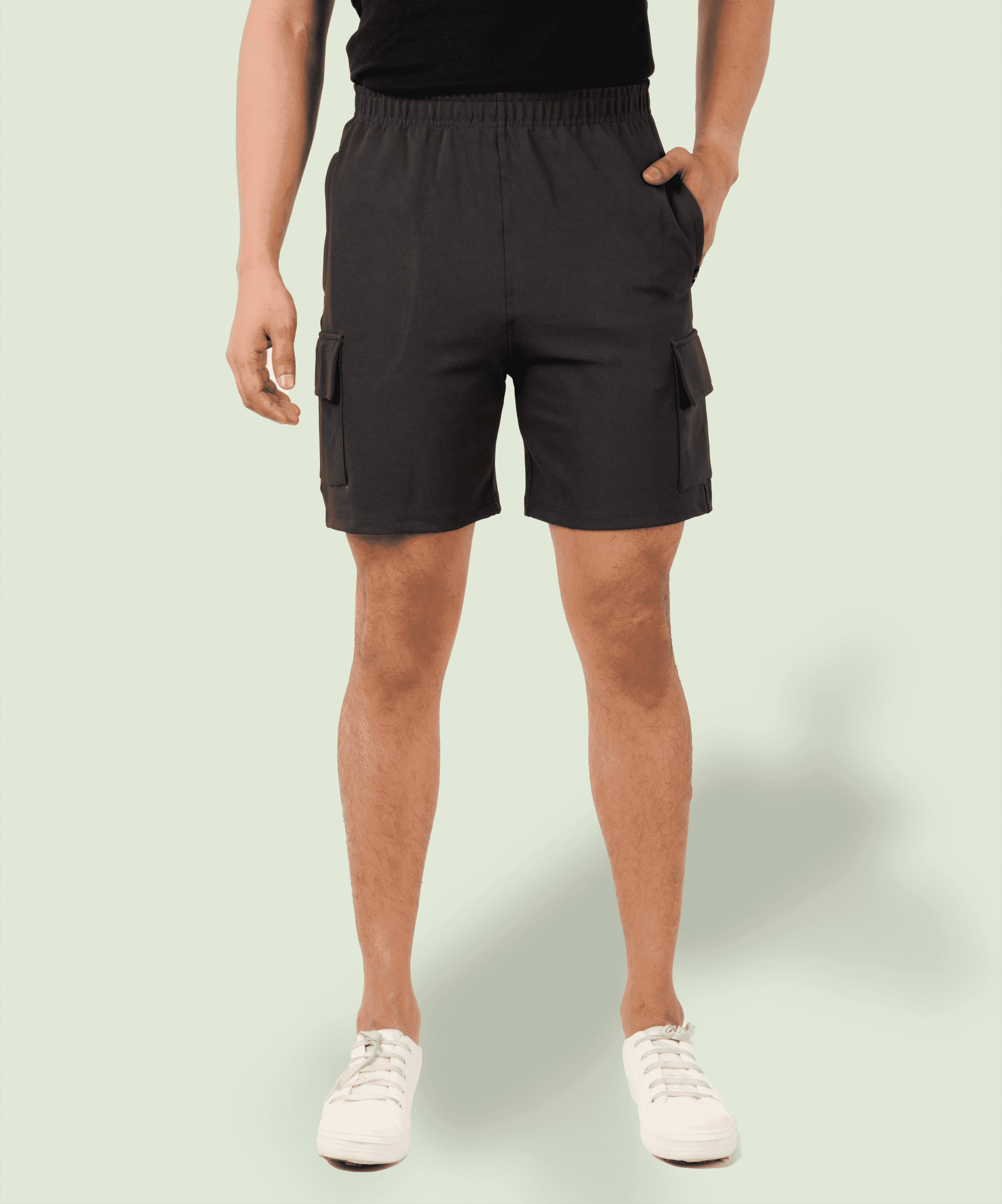    			SKYKNIT Dark Grey Polyester Men's Shorts ( Pack of 1 )