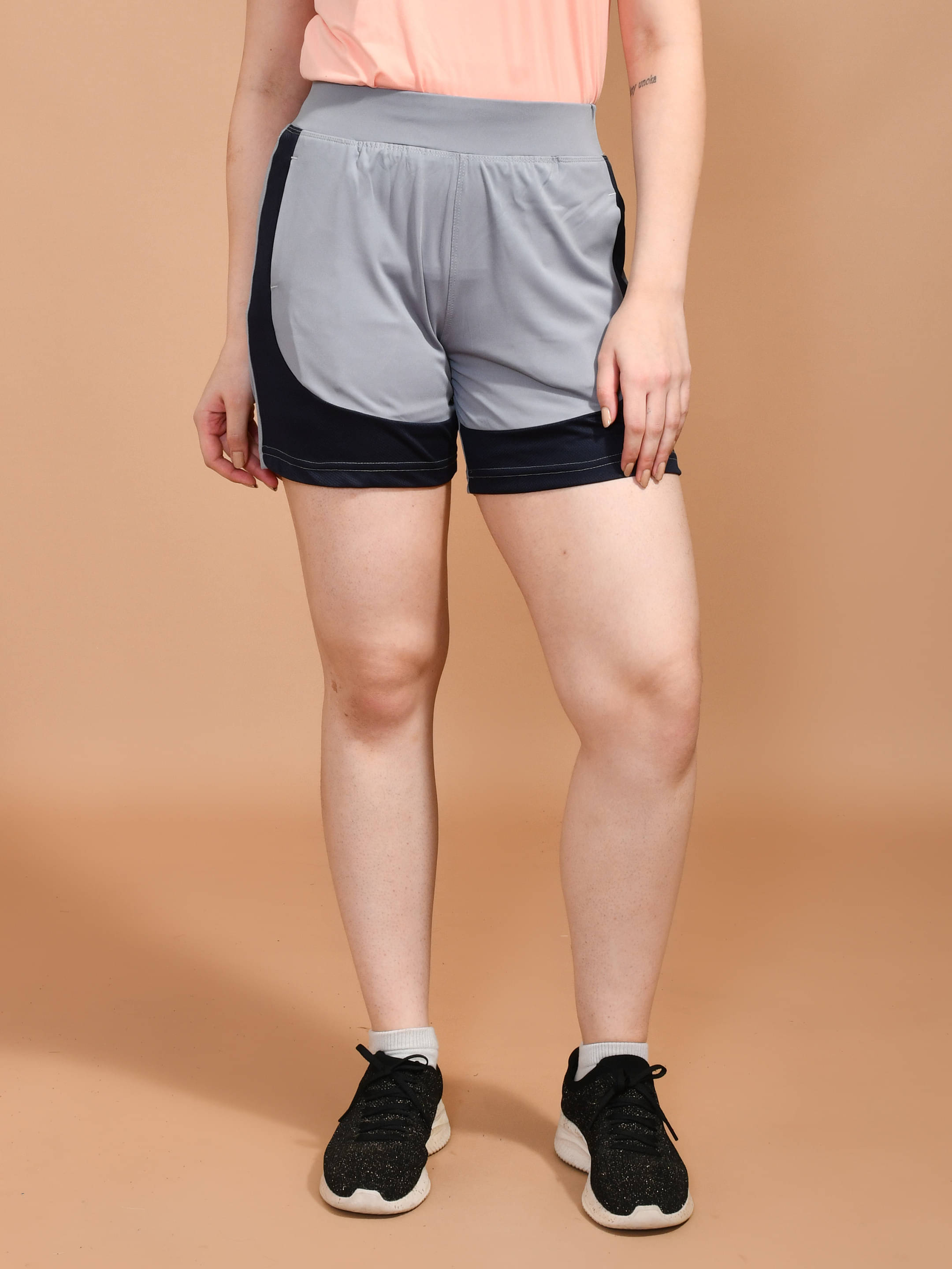     			SKYKNIT Polyester Hot Pants - Grey Single
