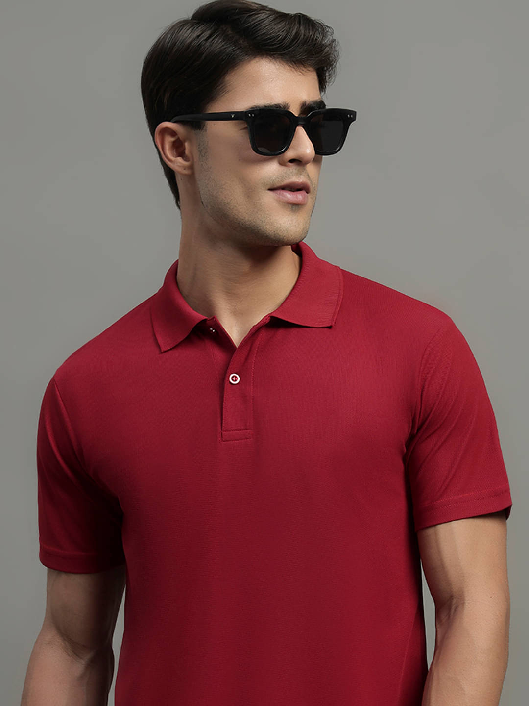     			Simple Solution Men Polyester Regular Fit Solid Polo T Shirt ( Maroon )
