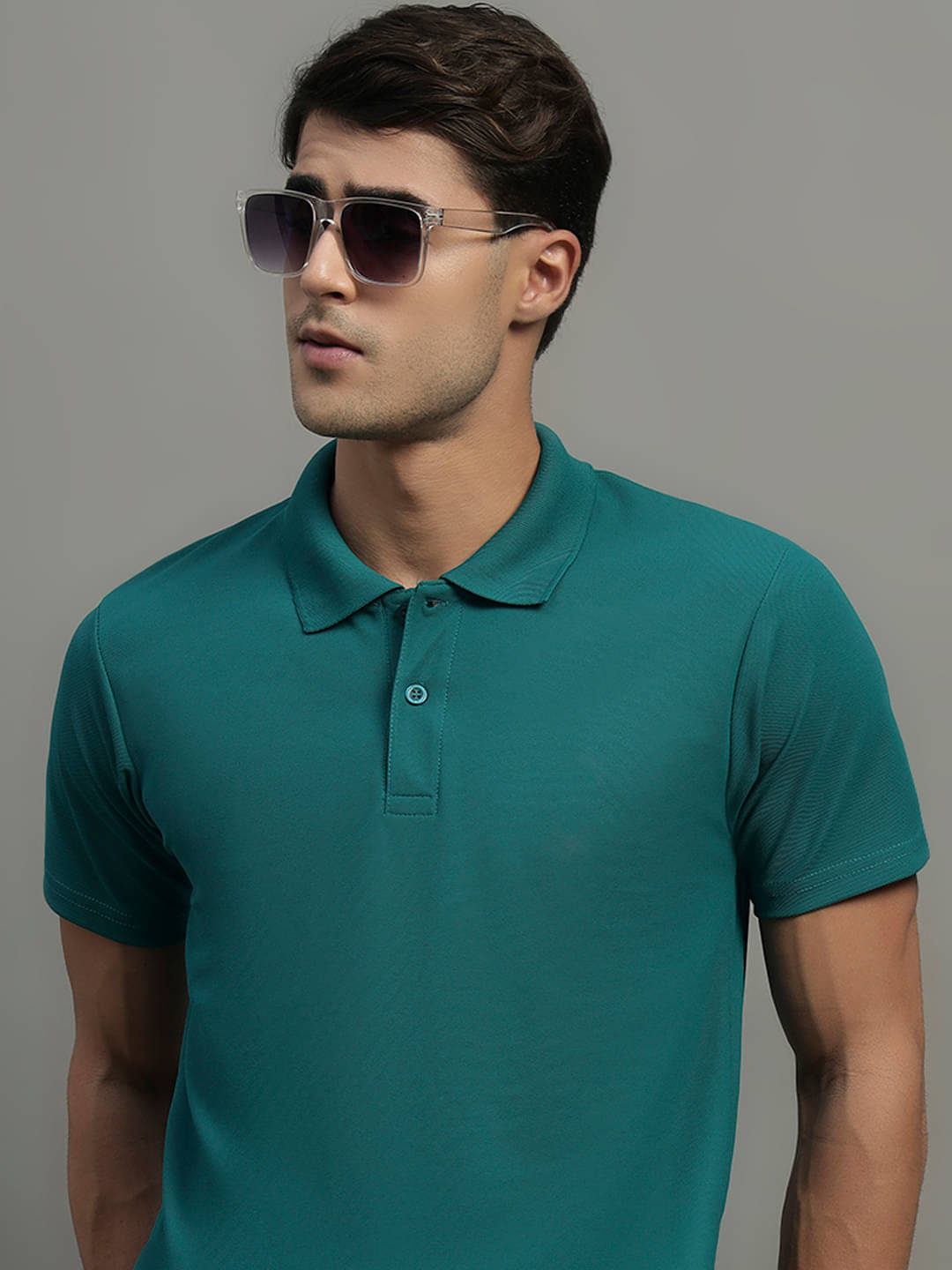     			Simple Solution Men Polyester Regular Fit Solid Polo T Shirt ( Green )