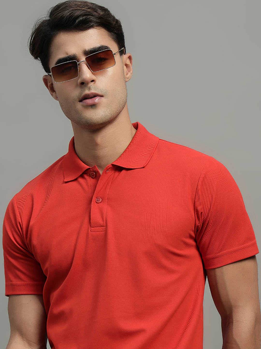 Simple Solution Men Polyester Regular Fit Solid Polo T Shirt ( Rust ) Simple Solution Men Polyester Regular Fit Solid Polo T Shirt ( Rust )