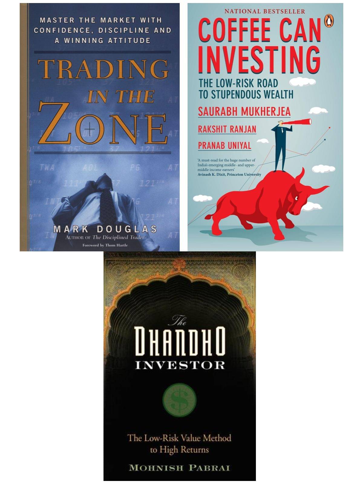     			Trading In The Zone + Coffee Can Investing + The Dhandho Investor (Set Of 3 Books )  (Paperback, Mark Douglas, Saurabh Mukherjea, Mohnish Pabrai)