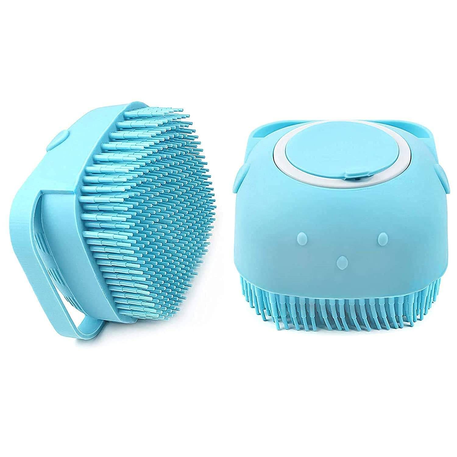 WHIMSICAL WONDERS 2 Pc Silicone Bath Brush With Shower Gel Dispenser WHIMSICAL WONDERS 2 Pc Silicone Bath Brush With Shower Gel Dispenser