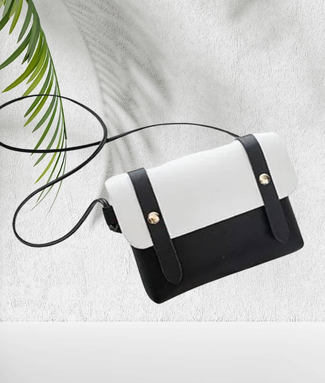     			gufrina Sling Bag PU Set of 1 ( Black )