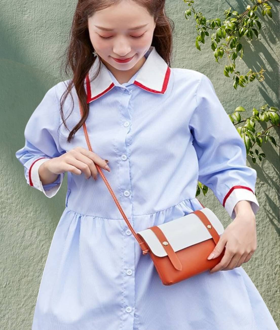     			gufrina Sling Bag PU Set of 1 ( Orange )