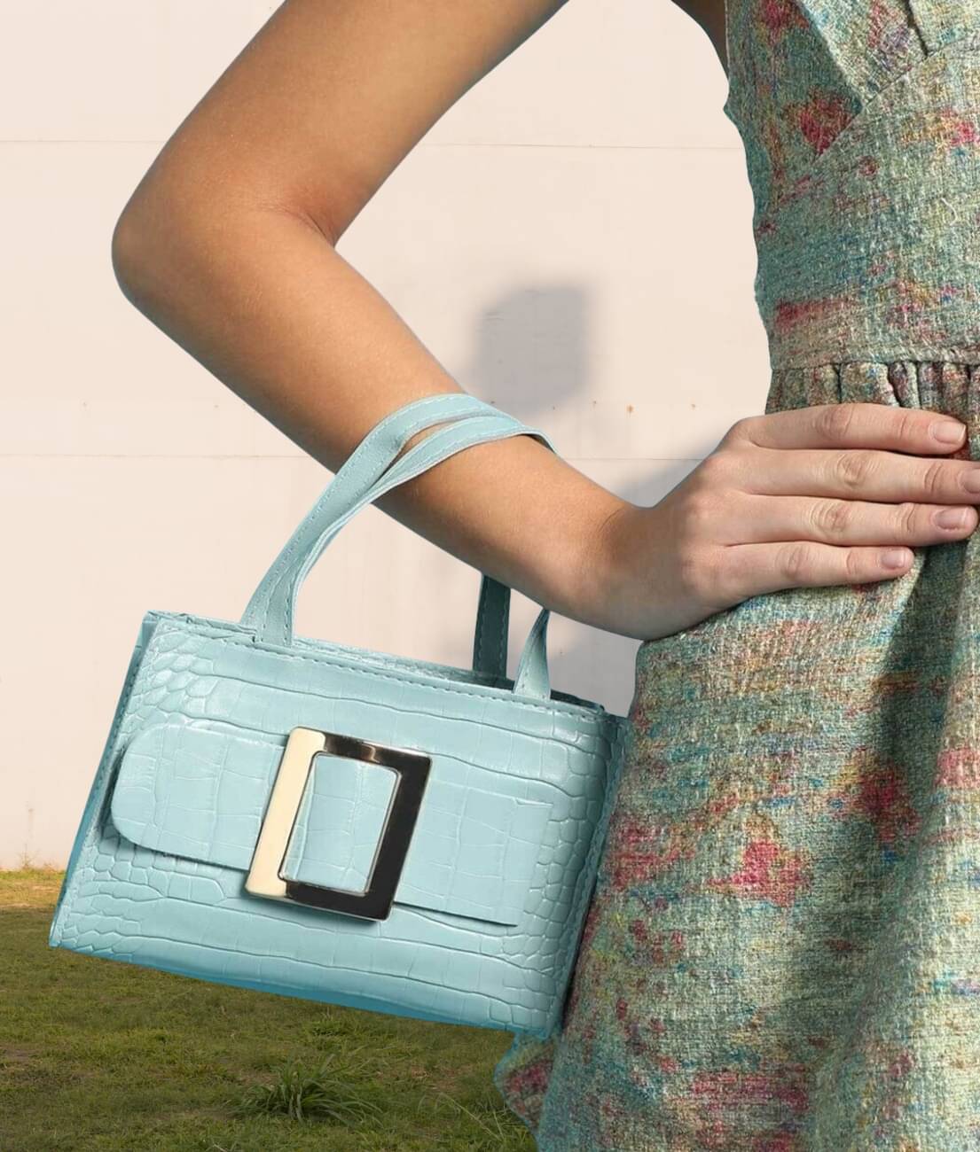     			gufrina Sling Bag PU Set of 1 ( Light Blue )