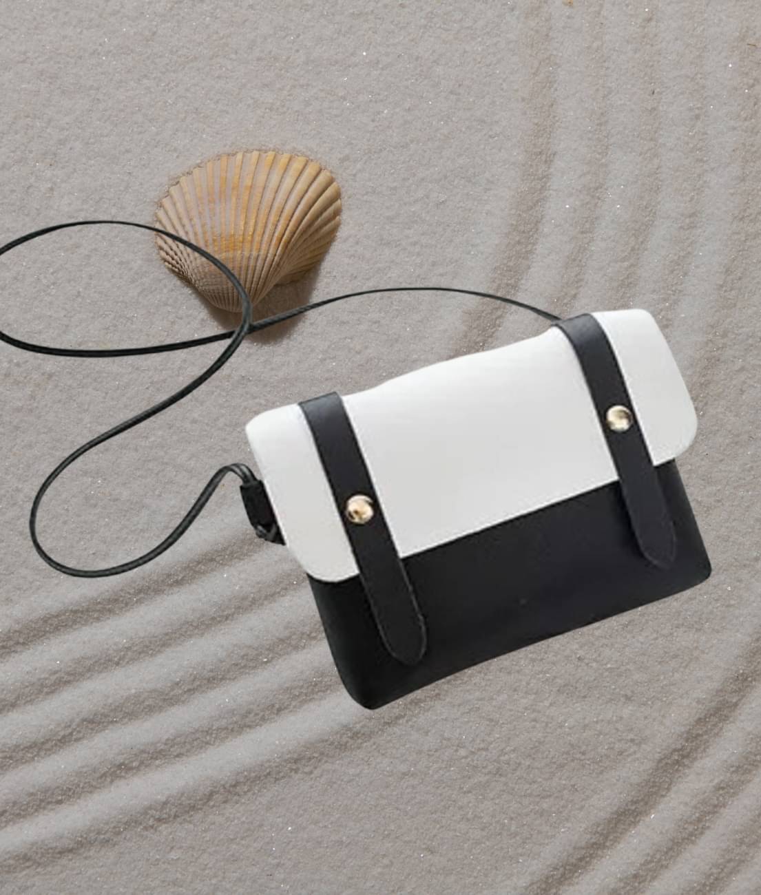     			gufrina Sling Bag PU Set of 1 ( Black )