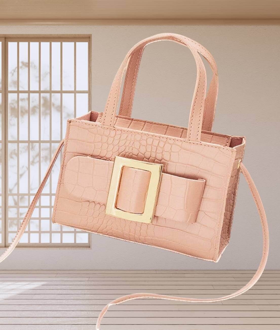     			gufrina Sling Bag PU Set of 1 ( Peach )