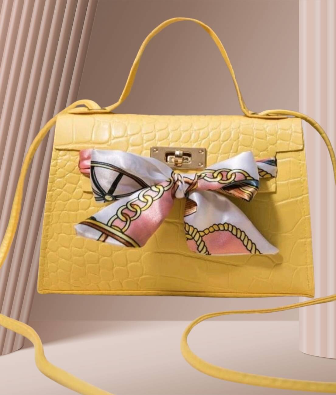     			gufrina Sling Bag PU Set of 1 ( Yellow )