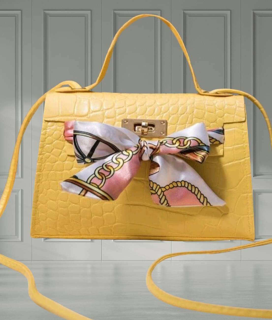     			gufrina Sling Bag PU Set of 1 ( Yellow )