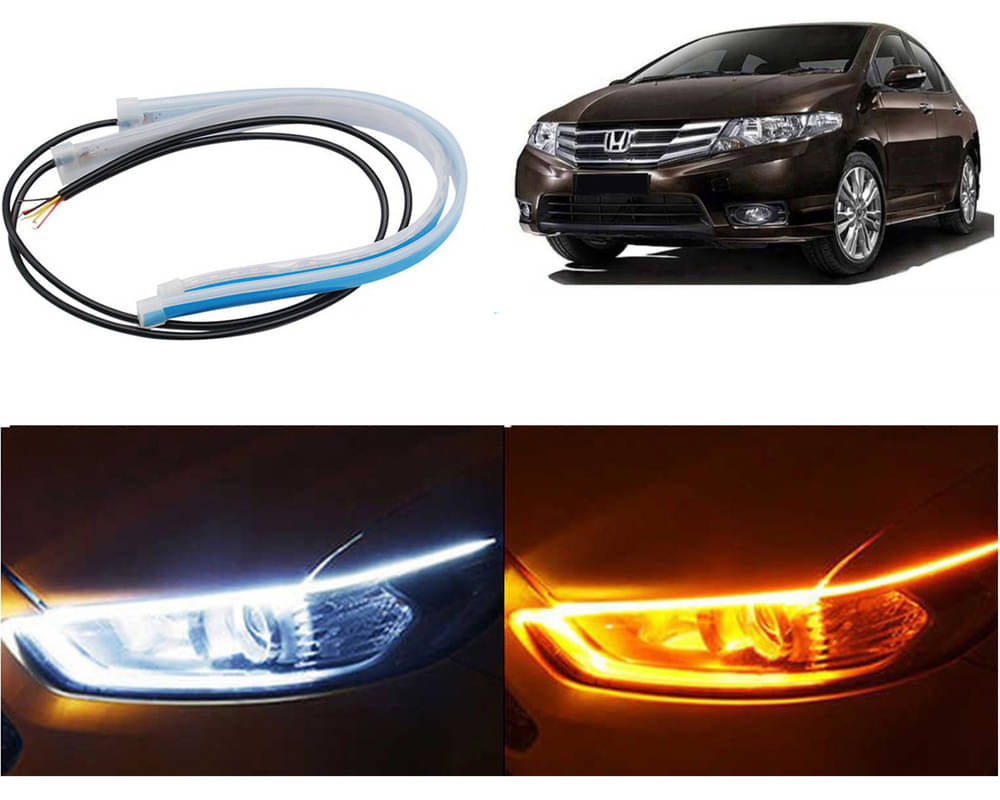 2 Pcs 24 Inch Ultrafine Waterproof Car DRL LED Daytime Running Lights White Turn Signal Yellow Guide Strip Headlight Assembly City Ivtec     			2 Pcs 24 Inch Ultrafine Waterproof Car DRL LED Daytime Running Lights White Turn Signal Yellow Guide Strip Headlight Assembly City Ivtec