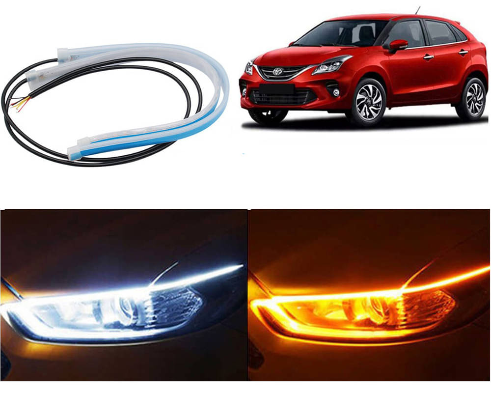 2 Pcs 24 Inch Ultrafine Waterproof Car DRL LED Daytime Running Lights White Turn Signal Yellow Guide Strip Headlight Assembly Hanging Glanza     			2 Pcs 24 Inch Ultrafine Waterproof Car DRL LED Daytime Running Lights White Turn Signal Yellow Guide Strip Headlight Assembly Hanging Glanza