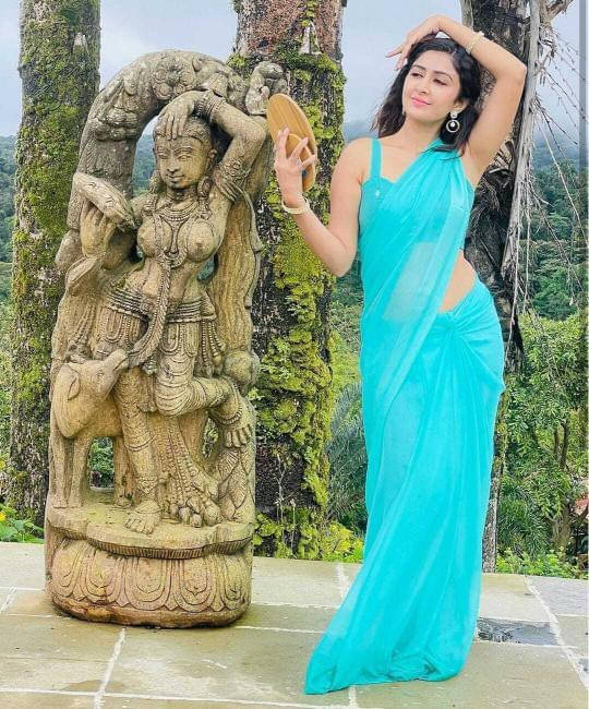 ANAND SAREES Georgette Dyed Regular Saree With Unstitched Blouse Piece ( Light Blue ) ANAND SAREES Georgette Dyed Regular Saree With Unstitched Blouse Piece ( Light Blue )