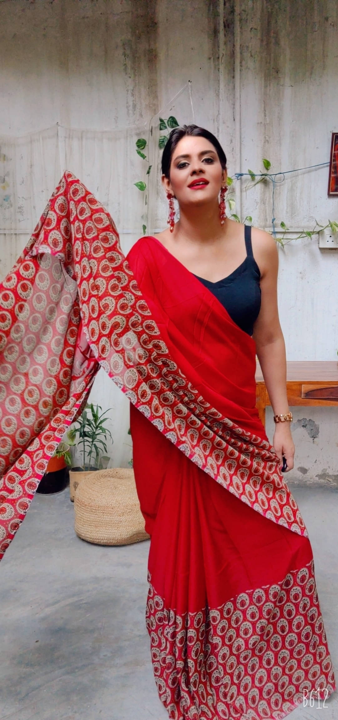 ANAND SAREES Georgette Printed Regular Saree With Unstitched Blouse Piece ( Red ) ANAND SAREES Georgette Printed Regular Saree With Unstitched Blouse Piece ( Red )