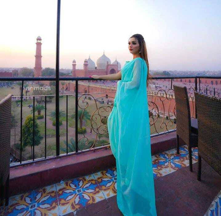 ANAND SAREES Georgette Solid Regular Saree With Unstitched Blouse Piece ( Light Blue ) ANAND SAREES Georgette Solid Regular Saree With Unstitched Blouse Piece ( Light Blue )