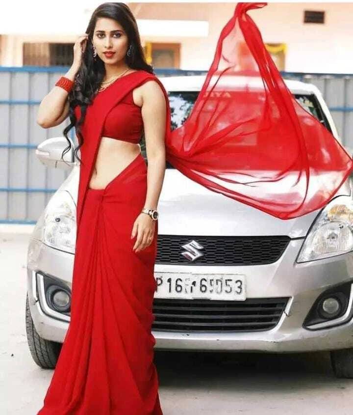     			ANAND SAREES Georgette Solid Regular Saree With Unstitched Blouse Piece ( Maroon )