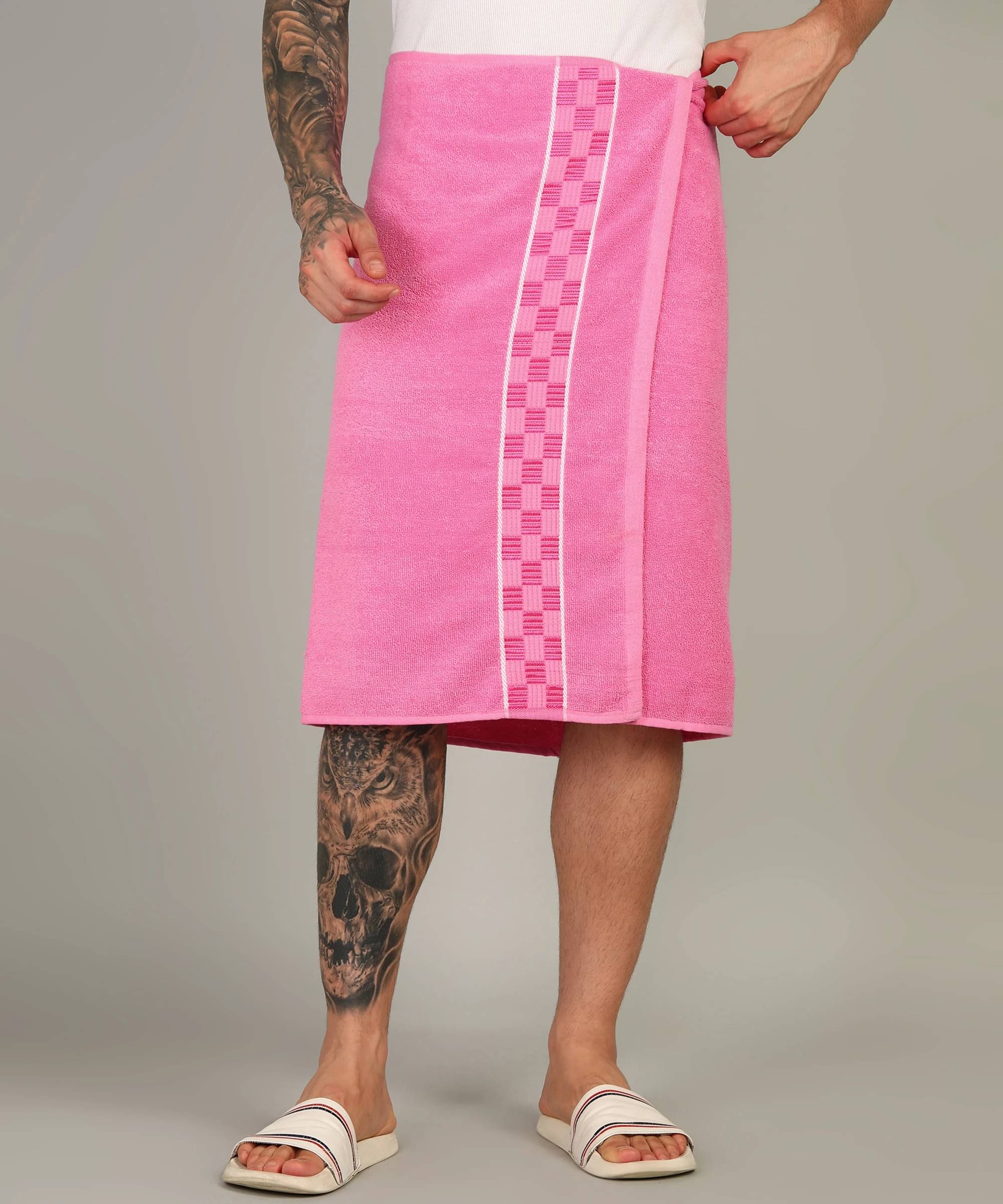     			Akeshavam Pack of 1 Cotton 475 -GSM Bath Towel ( Pink )