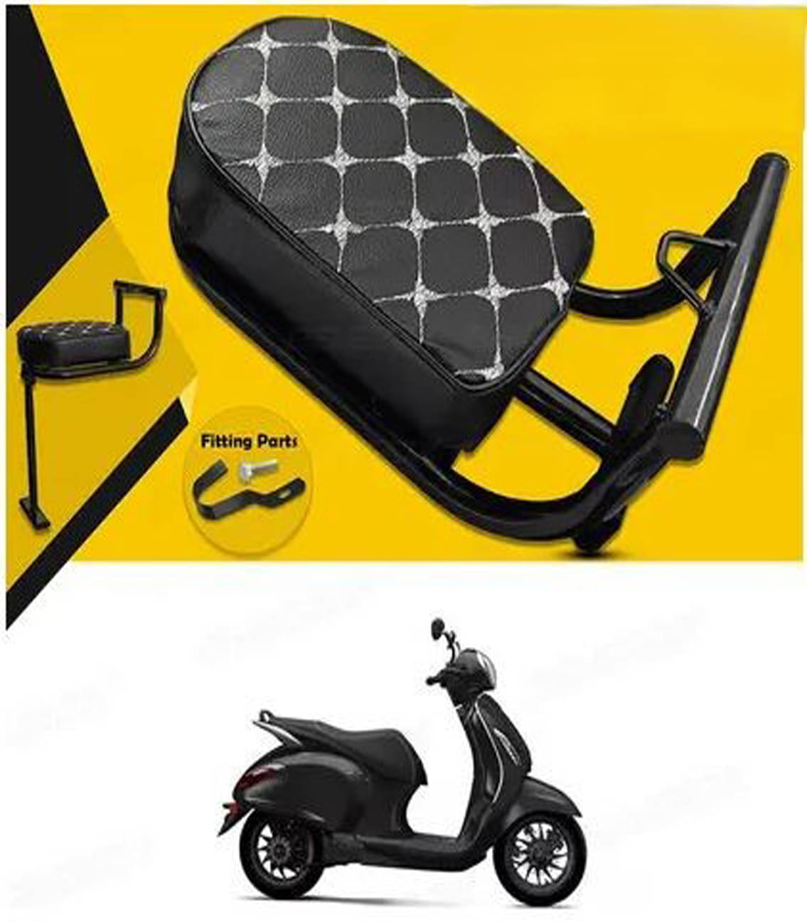     			COMPATIABLE BABYSEAT FOR ALL SCOOTY BABY STAND Single Bike Seat Cover For Bajaj Universal For Bike