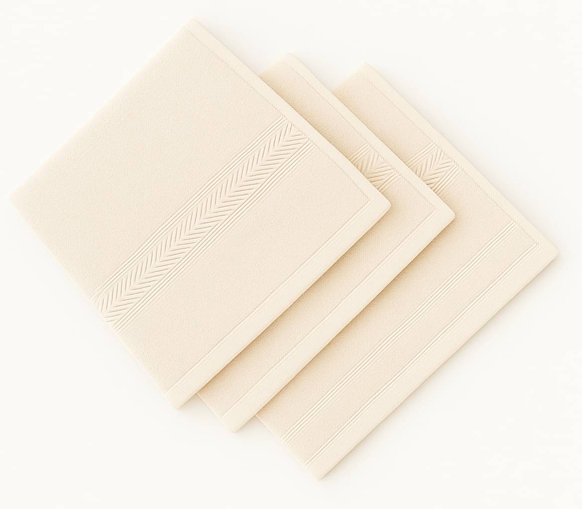     			Dollar Cotton Solid Face Towel Below 300 GSM ( Pack of 3 ) - Beige