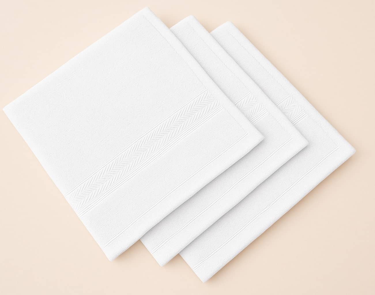 Dollar Cotton Solid Face Towel Below 300 GSM ( Pack of 3 ) - White - Towels | Buy online on ZillyBuy