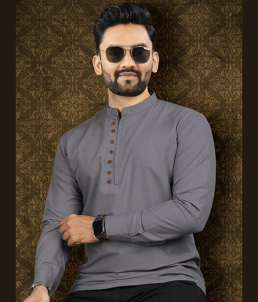 Ethnic Trendz Dark Green Cotton Blend Men's Regular Kurta ( Pack of 1 ) - Kurtas & Kurta Sets | Buy online on ZillyBuy