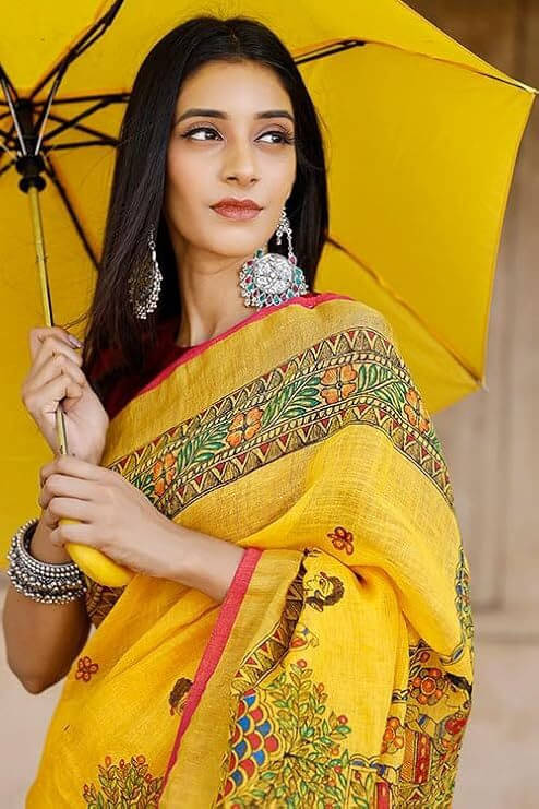 Grubstaker Cotton Blend Printed Regular Saree With Unstitched Blouse Piece ( Multicolor ) Grubstaker Cotton Blend Printed Regular Saree With Unstitched Blouse Piece ( Multicolor )