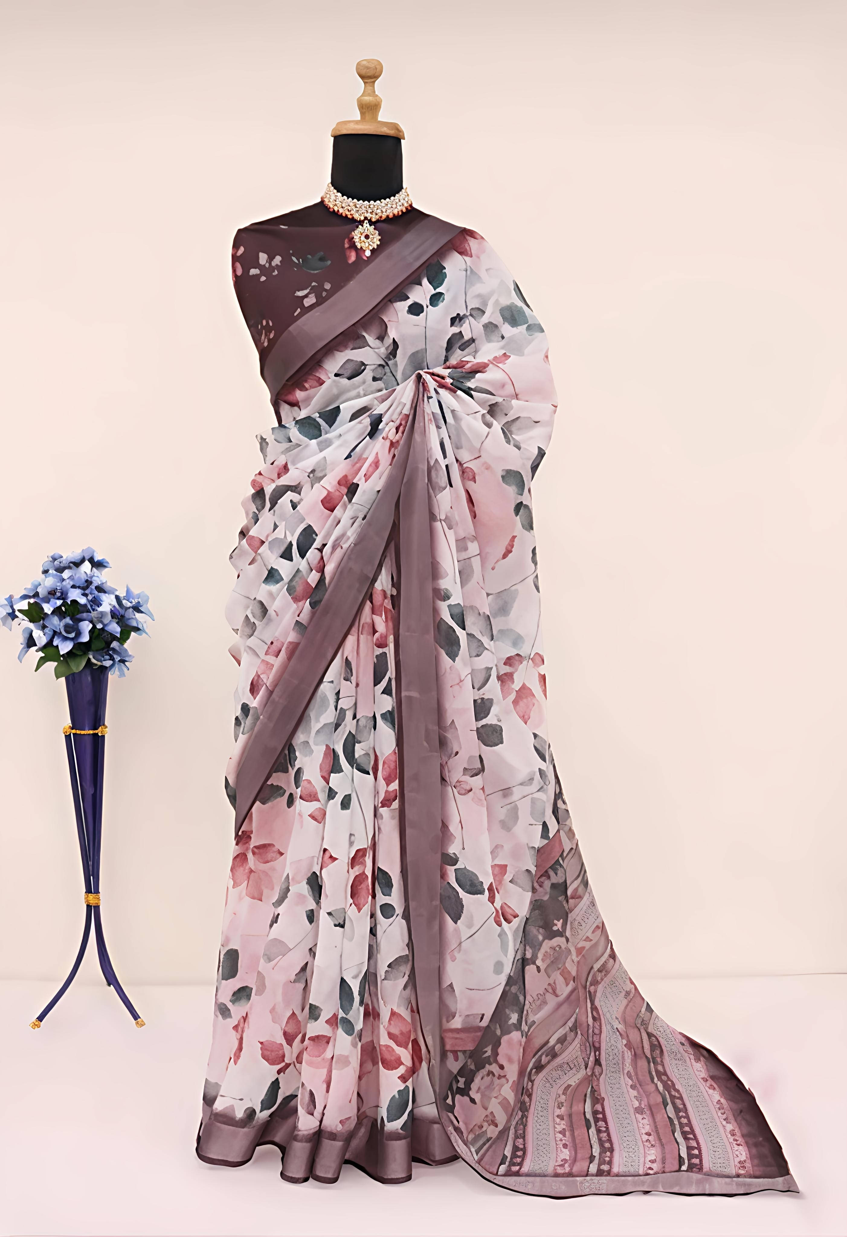 Grubstaker Cotton Blend Striped Regular Saree With Unstitched Blouse Piece ( Multicolor ) Grubstaker Cotton Blend Striped Regular Saree With Unstitched Blouse Piece ( Multicolor )