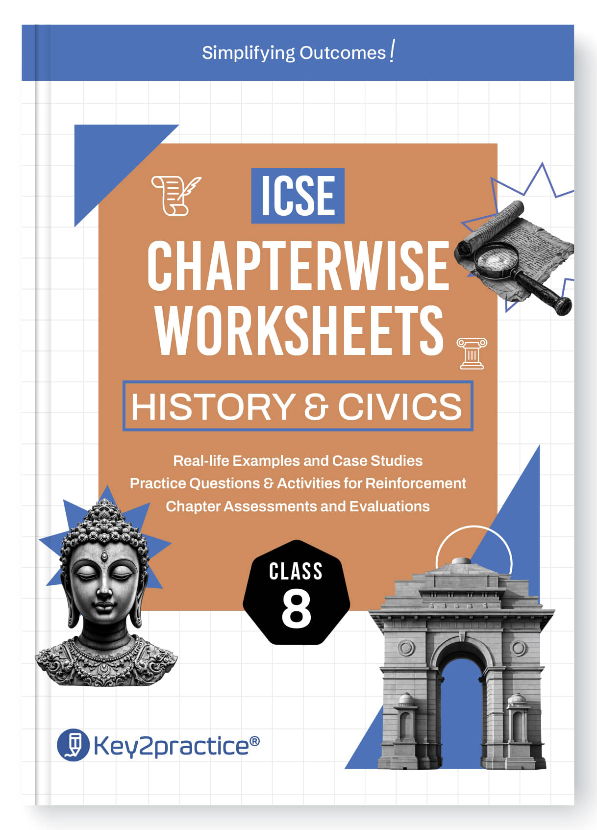     			Gurukul By Oswal History & Civics Chapterwise Worksheets ICSE Class 8 For Exam 2025 : Real Life Questions, Practice Questions, Activities, Case Studie