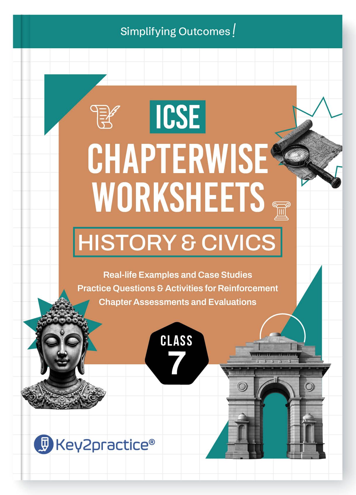     			Gurukul By Oswal History & Civics Chapterwise Worksheets ICSE Class 7 For Exam 2025 : Real Life Questions, Practice Questions, Activities, Case Studie