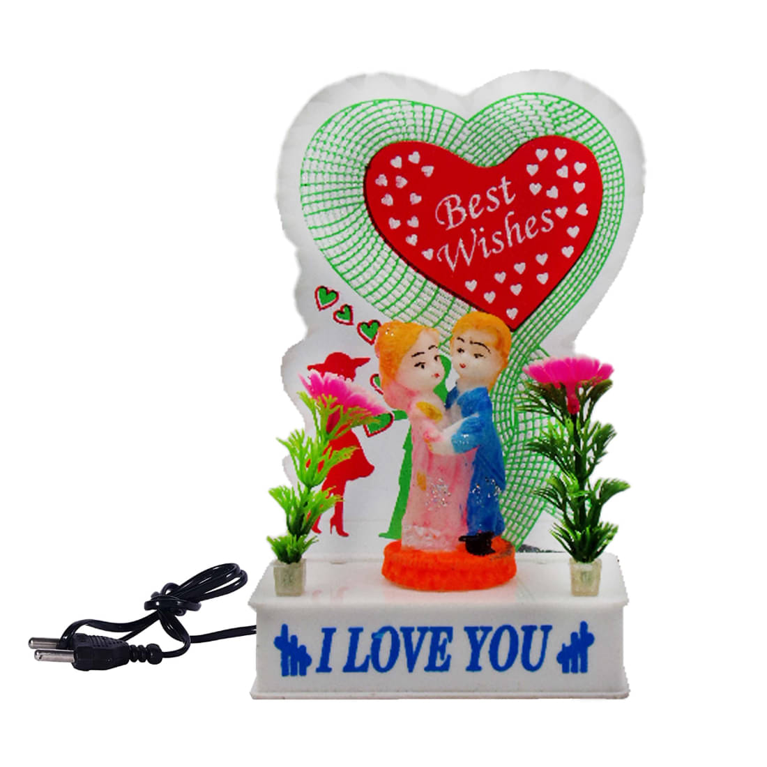 I Love You Couple Gift Showpiece | LED Light Best Wishes Decorative Table Piece for Love & Romance     			I Love You Couple Gift Showpiece | LED Light Best Wishes Decorative Table Piece for Love & Romance