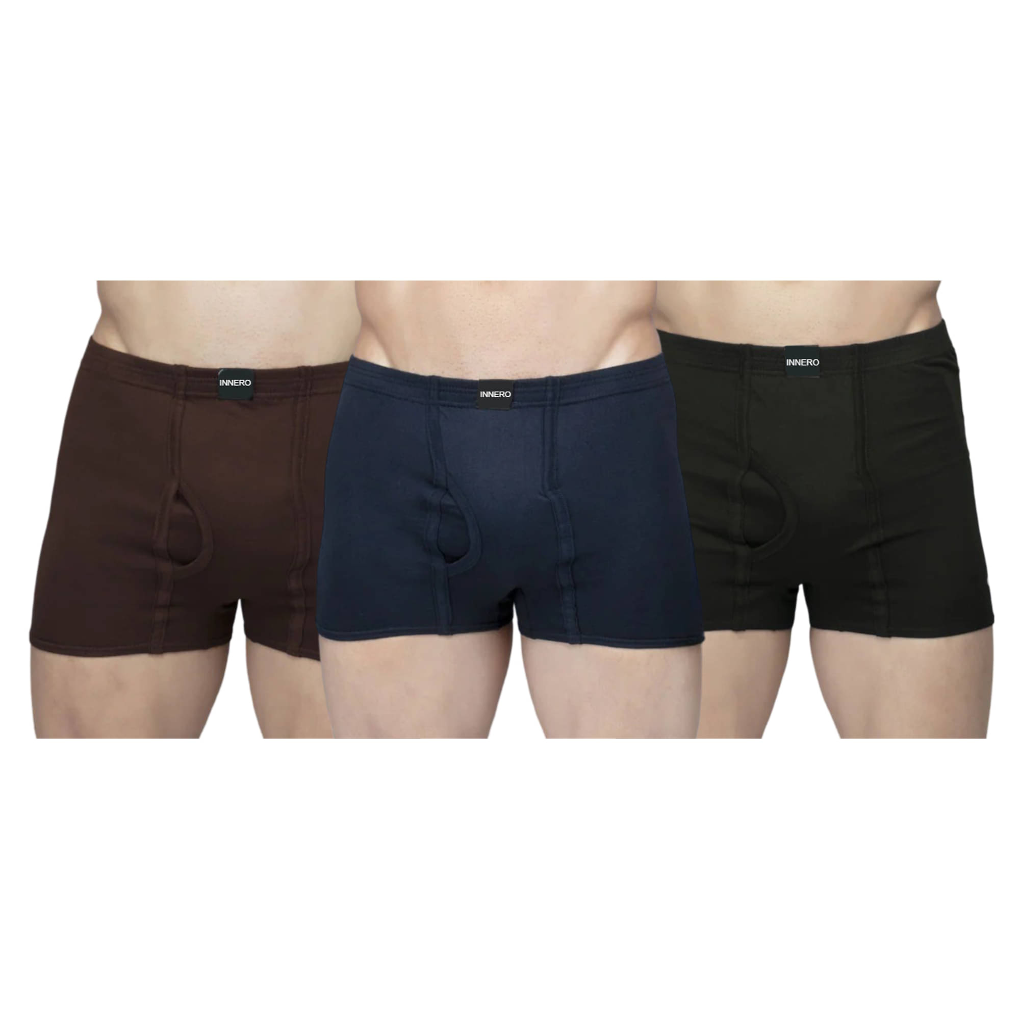 INNERO Pack of 3 Cotton Blend Trunks For Men's ( Multicolor3 ) INNERO Pack of 3 Cotton Blend Trunks For Men's ( Multicolor3 )
